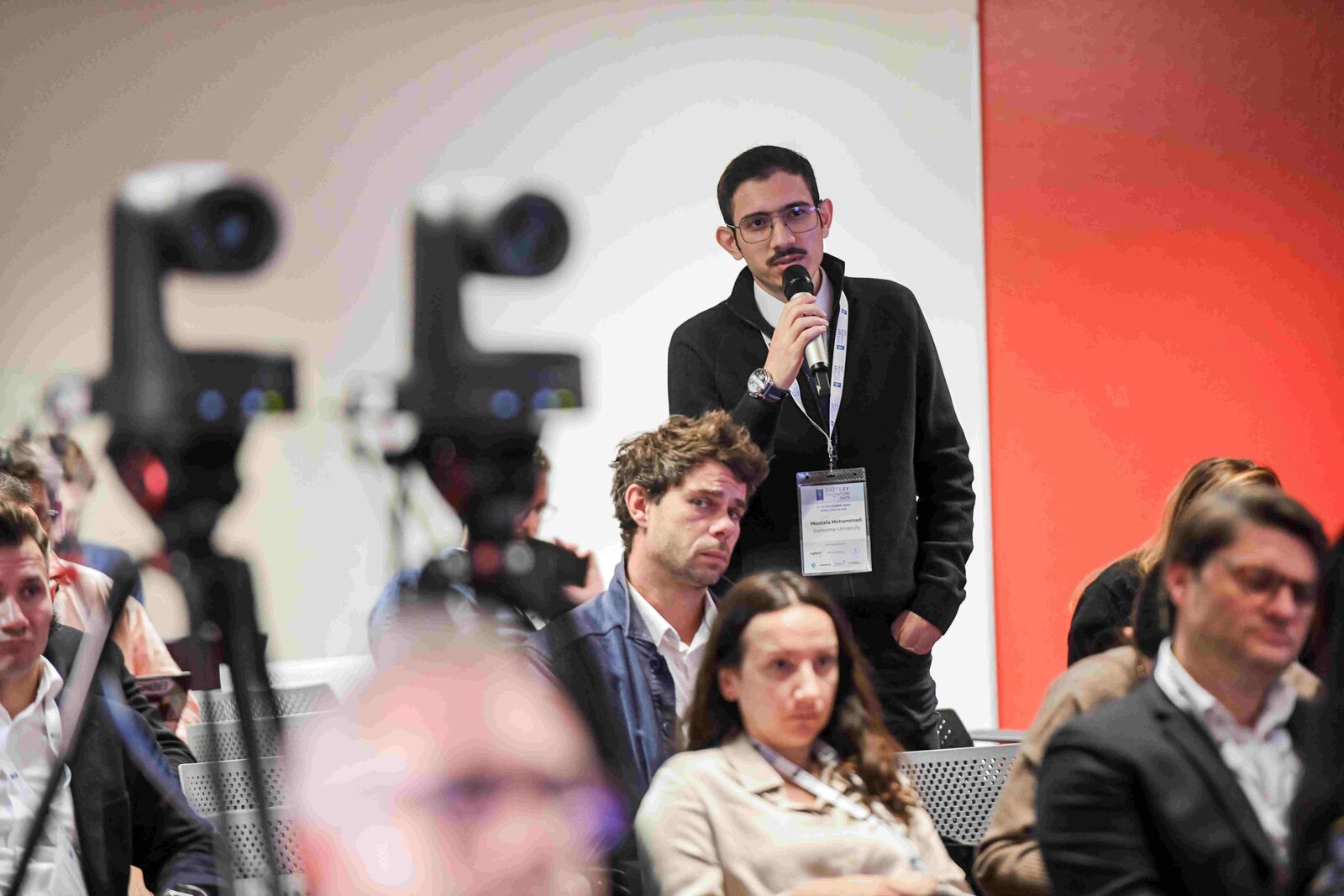 Mostafa Mohammadi speaking at Battery Innovation Days, Bordeaux